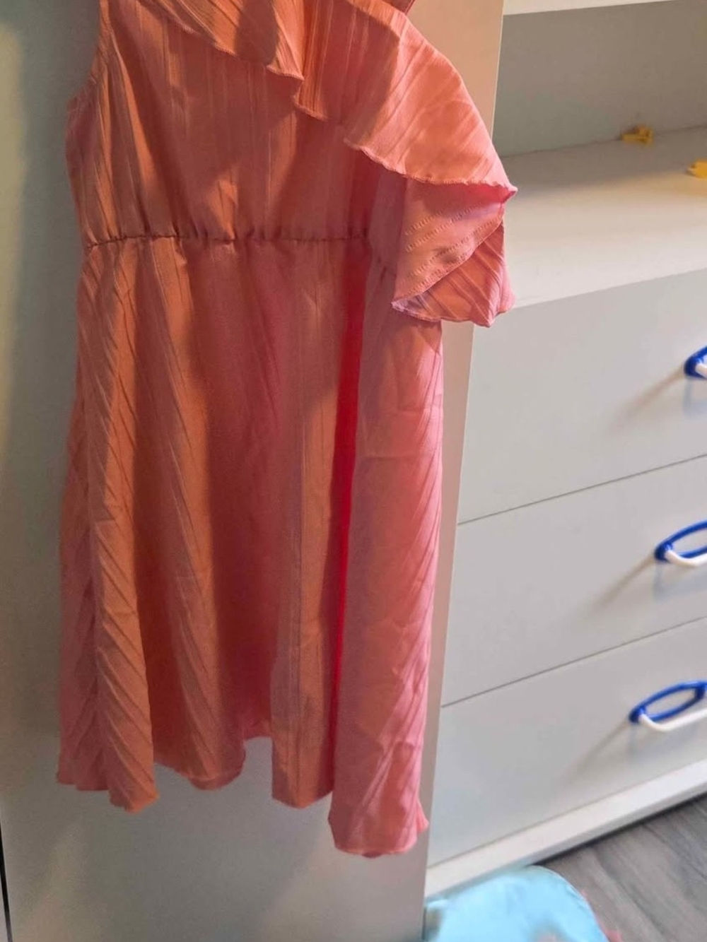 Girls' Pink Ruffle-Trim Dress